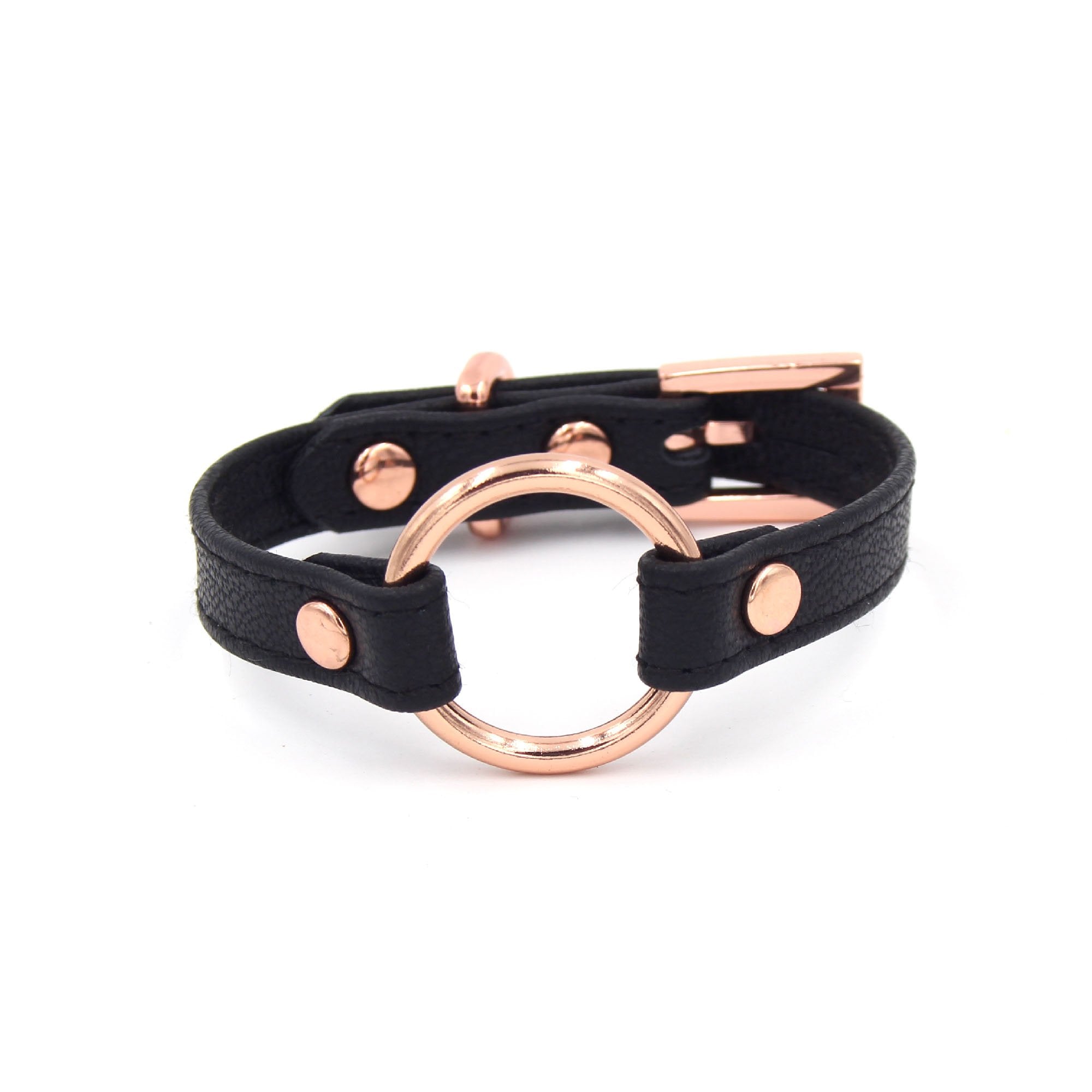 Ora Leather Handcuffs Pink & Gold - Honey Gifts