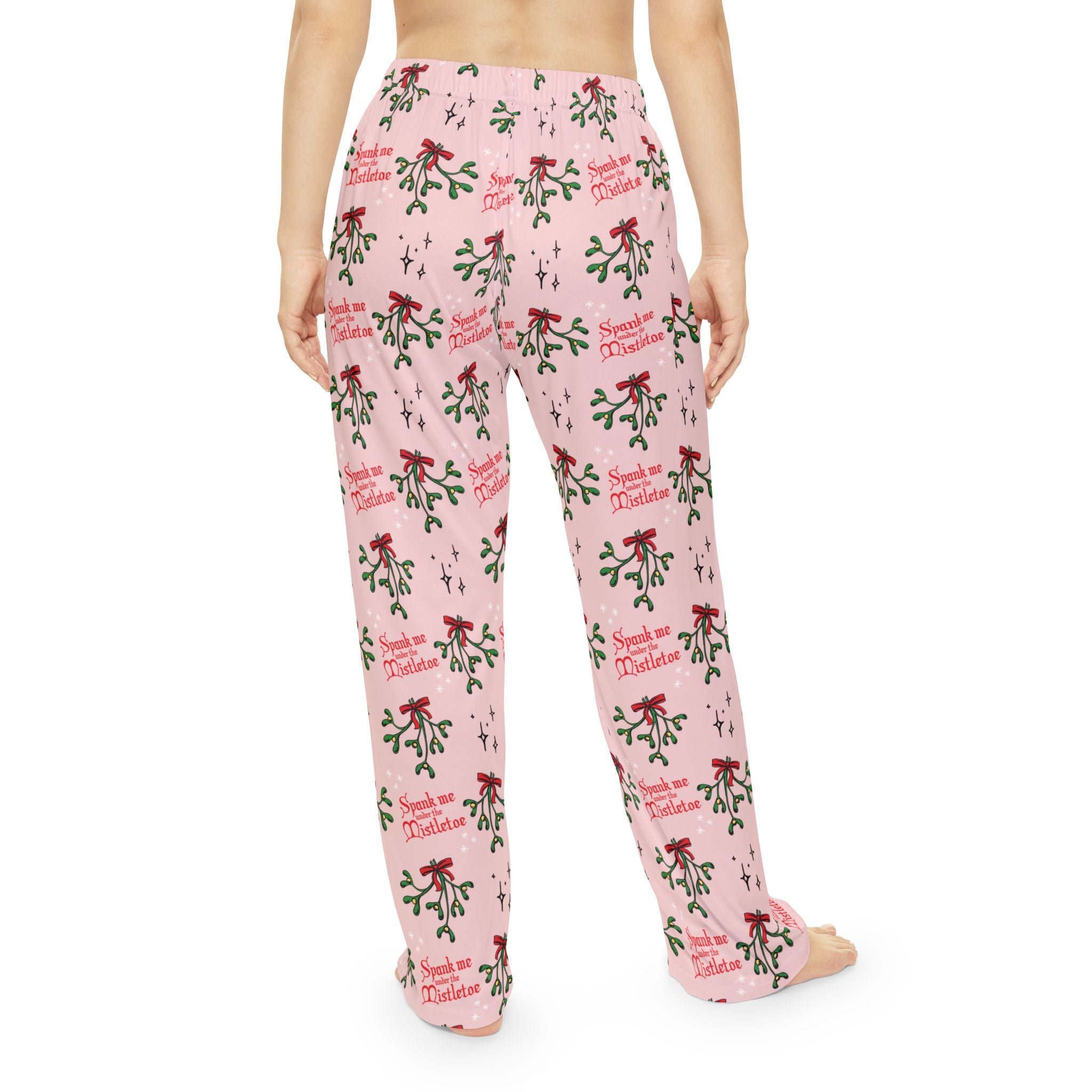 Spank Me Under the Mistletoe Pajama Pants - up to 6X Loungewear Printify