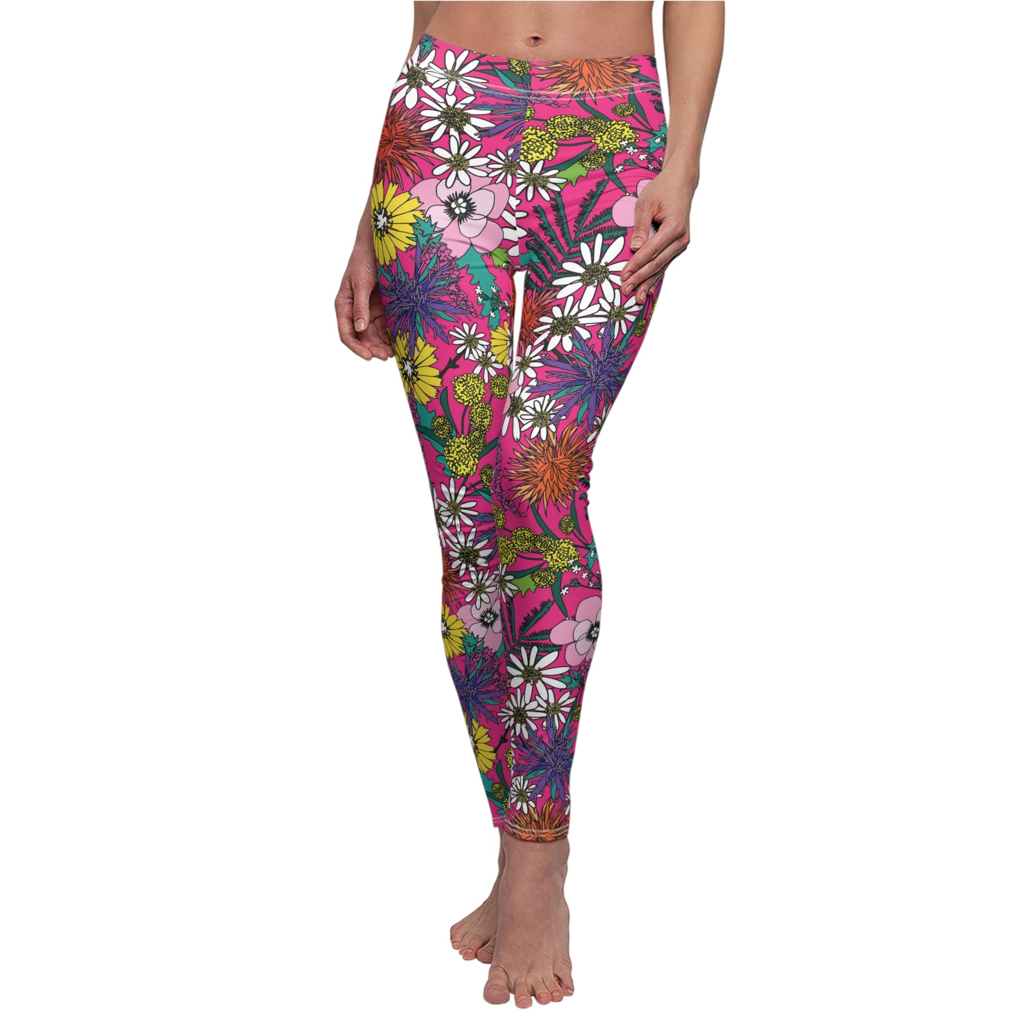 Shaggin' Wagon Floral Soft Touch Leggings Leggings Restrained Grace   