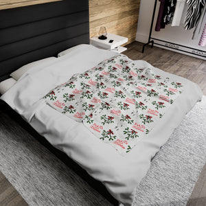 Fuck Me Under the Mistletoe - Velveteen Blanket Blanket Restrained Grace   