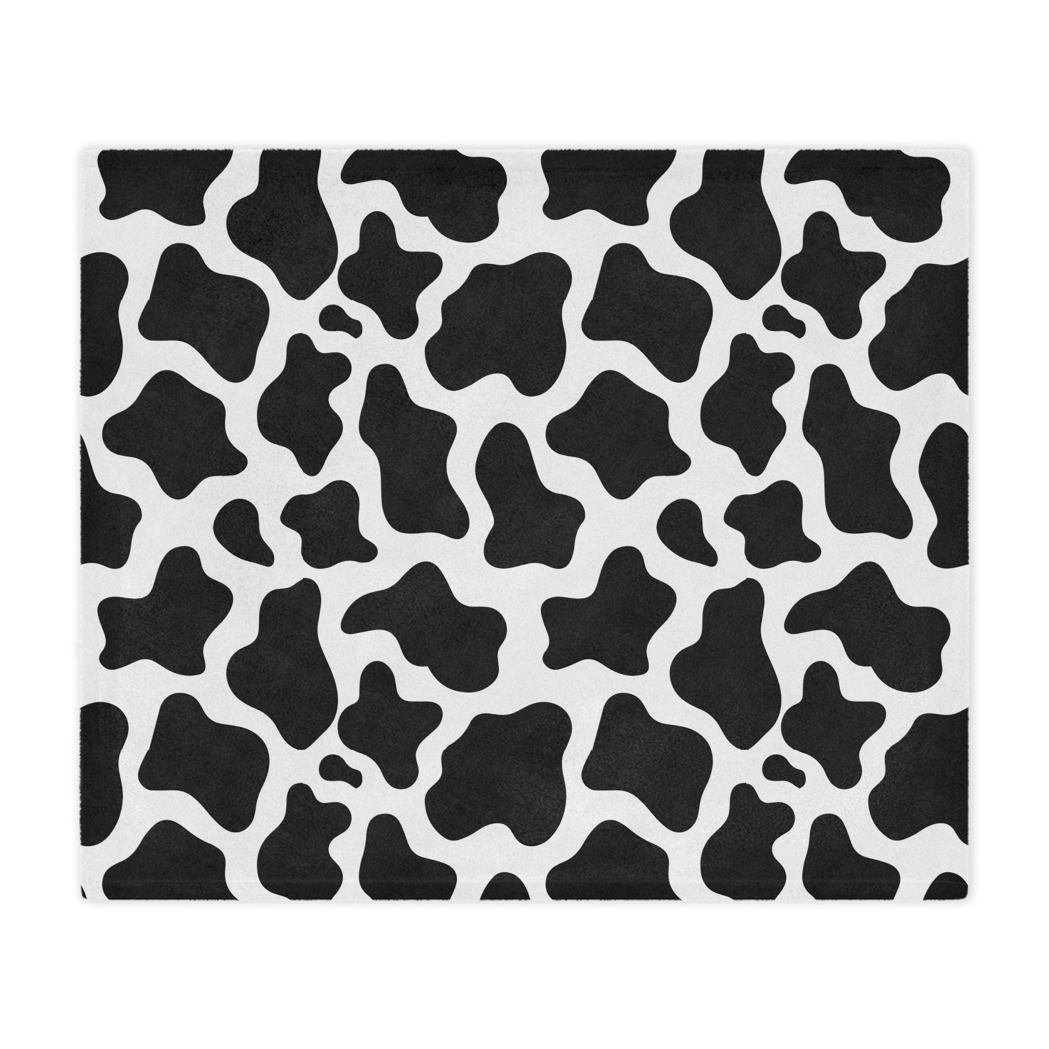 Black & White Cow Microfiber Blanket Blanket Restrained Grace   