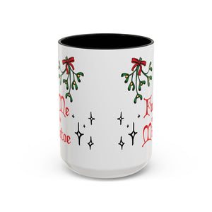 Fuck Me Under the Mistletoe - Retro Christmas Mug Mug Restrained Grace   