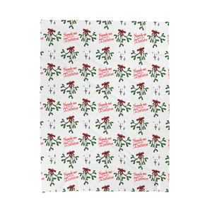 Spank Me Under the Mistletoe - Velveteen Blanket Blanket Printify 60" × 80"