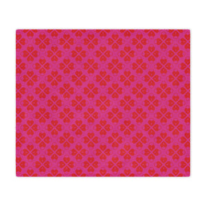 Signature Heart Lock Microfiber Blanket - Red & Pink Blanket Restrained Grace   