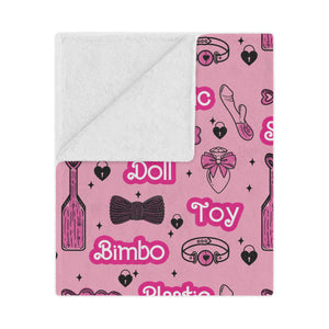 Bimbo Doll Fetish Microfiber Blanket Blanket Restrained Grace 50" × 60"  