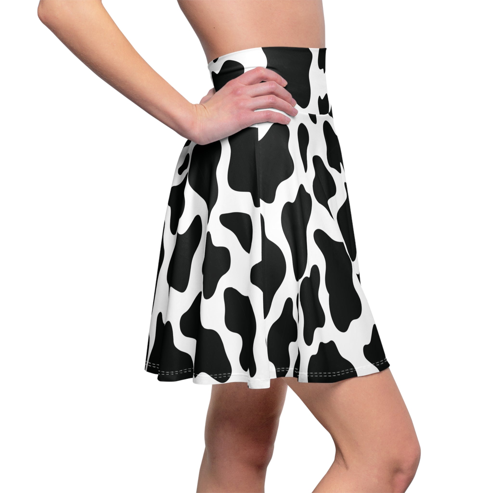 Cow Print Swing Skirt Skirt Restrained Grace   