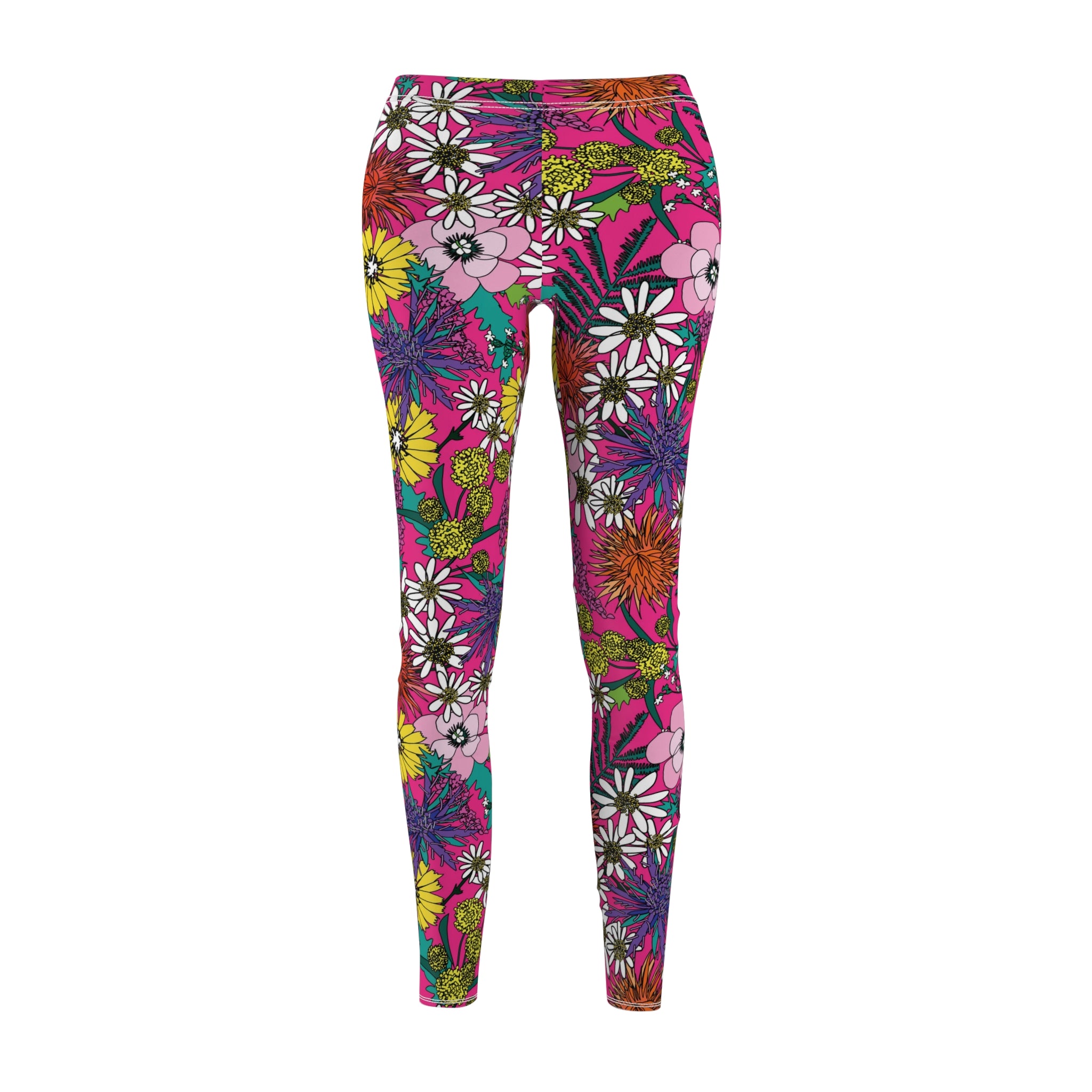 Shaggin' Wagon Floral Soft Touch Leggings Leggings Restrained Grace   