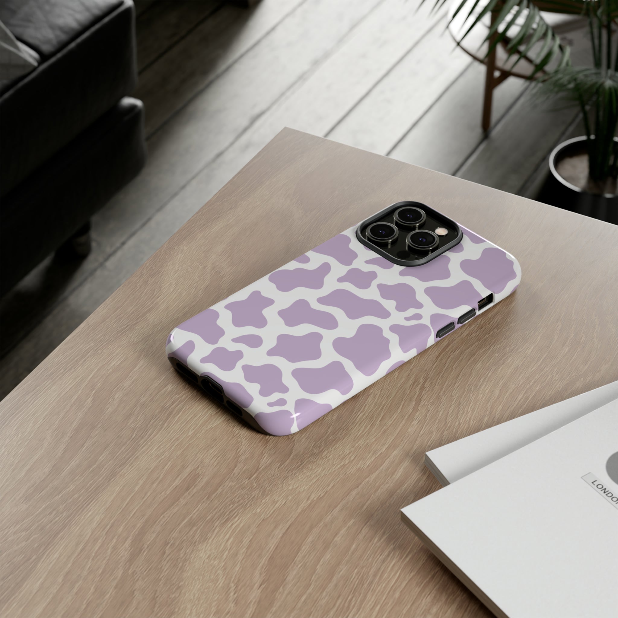 Lavender Cow Phone Case Phone Case Restrained Grace   