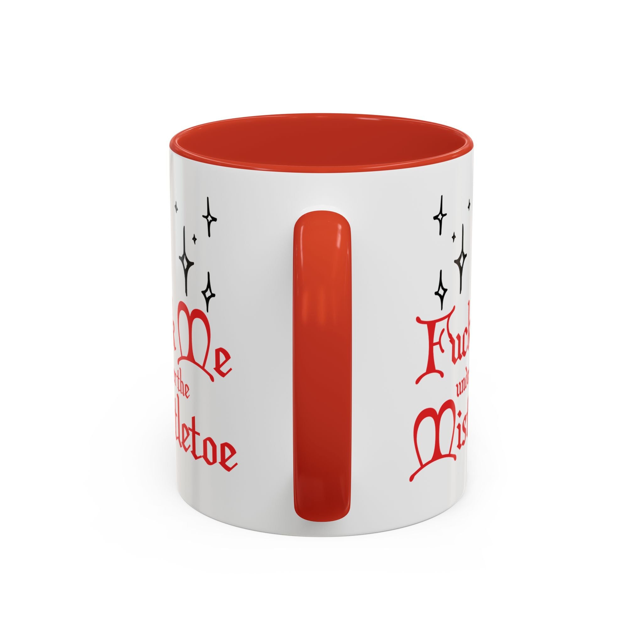 Fuck Me Under the Mistletoe - Retro Christmas Mug Mug Restrained Grace   