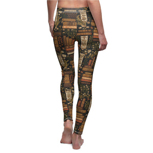 Dark Academia Floral Soft Touch Leggings Leggings Restrained Grace   