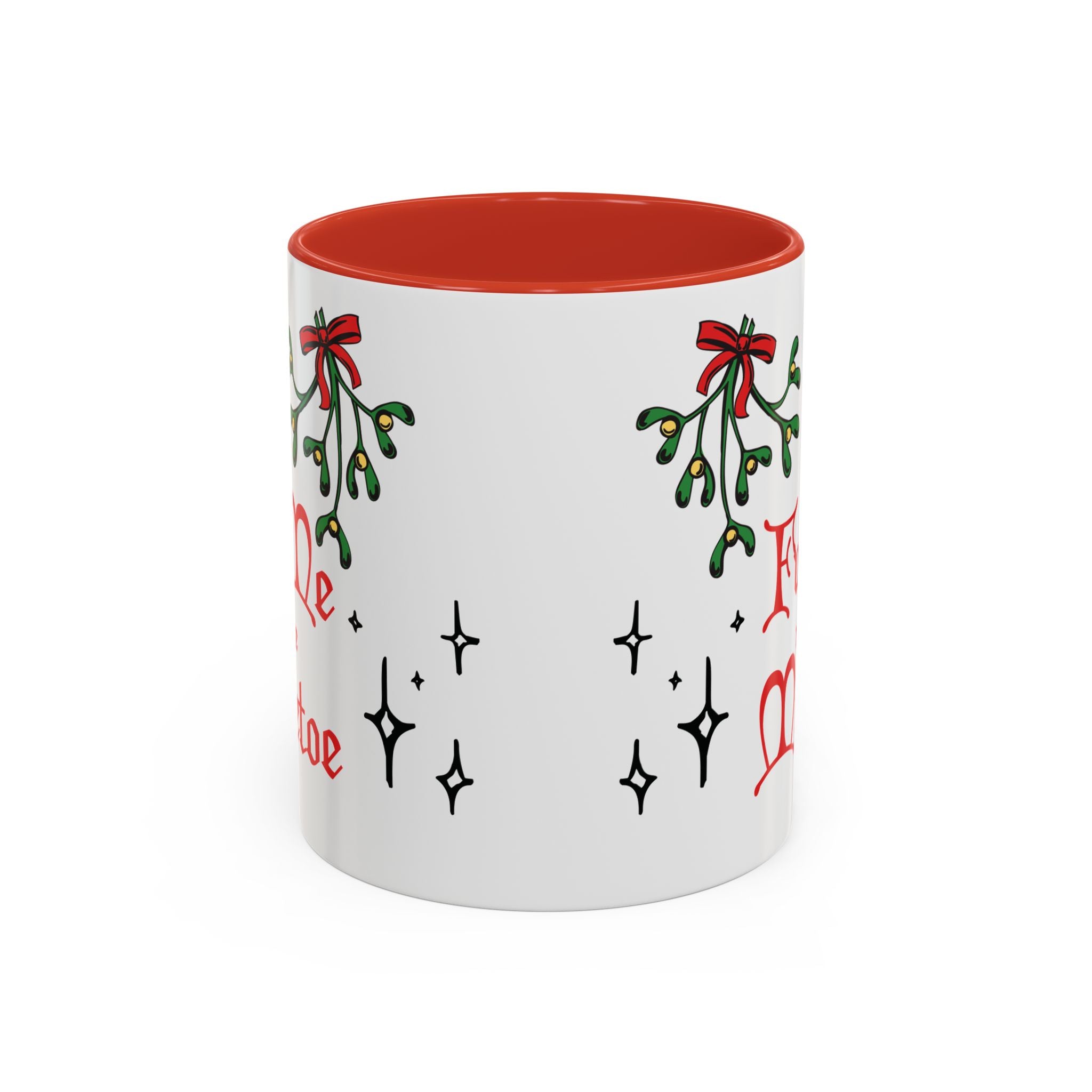 Fuck Me Under the Mistletoe - Retro Christmas Mug Mug Restrained Grace   