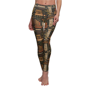 Dark Academia Floral Soft Touch Leggings Leggings Restrained Grace   