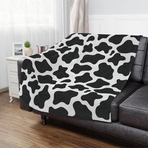 Black & White Cow Microfiber Blanket Blanket Restrained Grace   