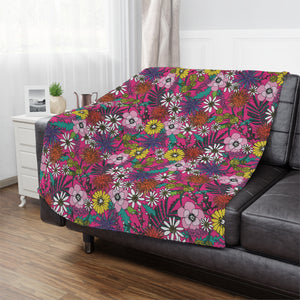 Shaggin' Wagon Floral Microfiber Blanket Blanket Restrained Grace   