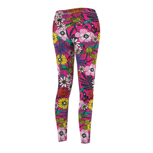 Shaggin' Wagon Floral Soft Touch Leggings Leggings Restrained Grace   