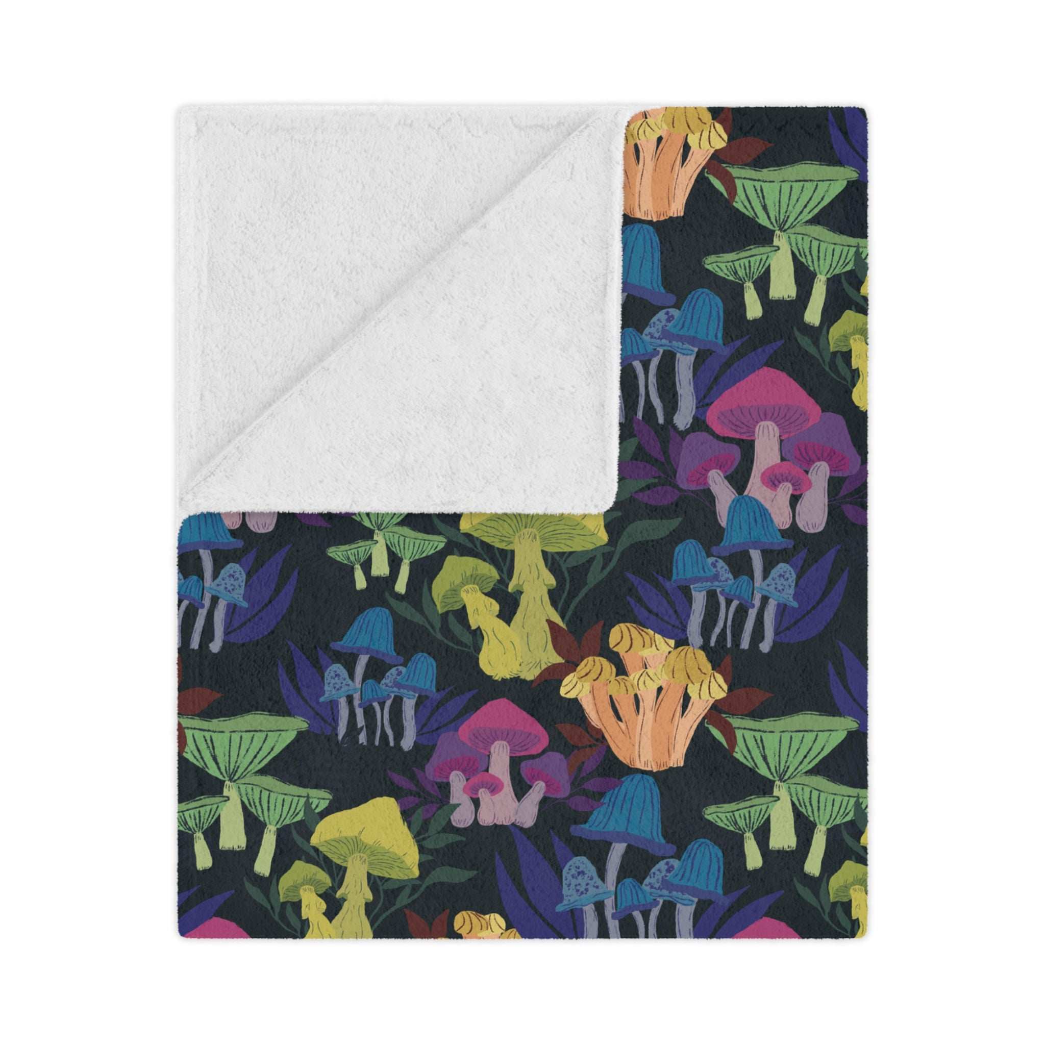 Magic Mushrooms Microfiber Blanket Blanket Restrained Grace 50" × 60"  