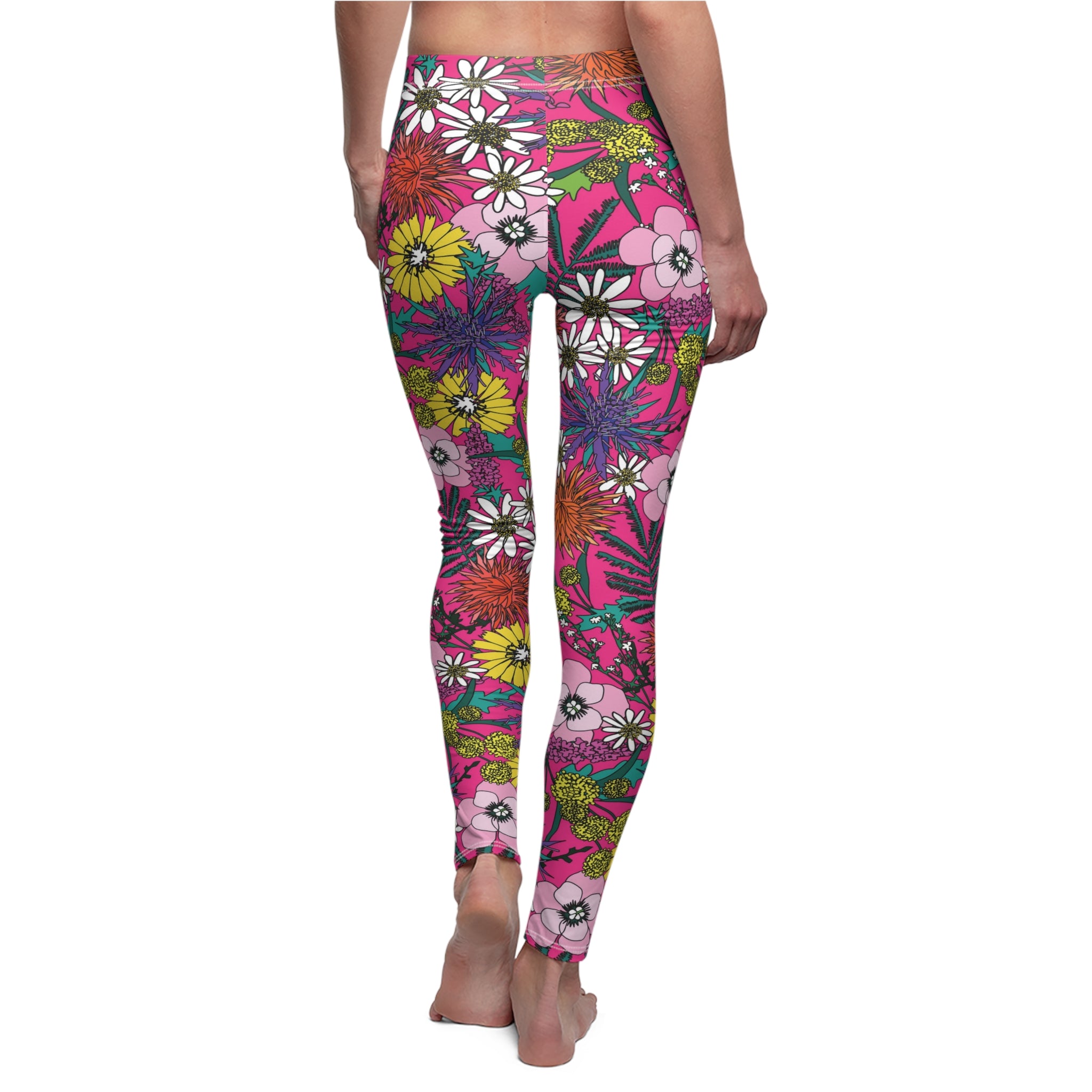 Shaggin' Wagon Floral Soft Touch Leggings Leggings Restrained Grace   