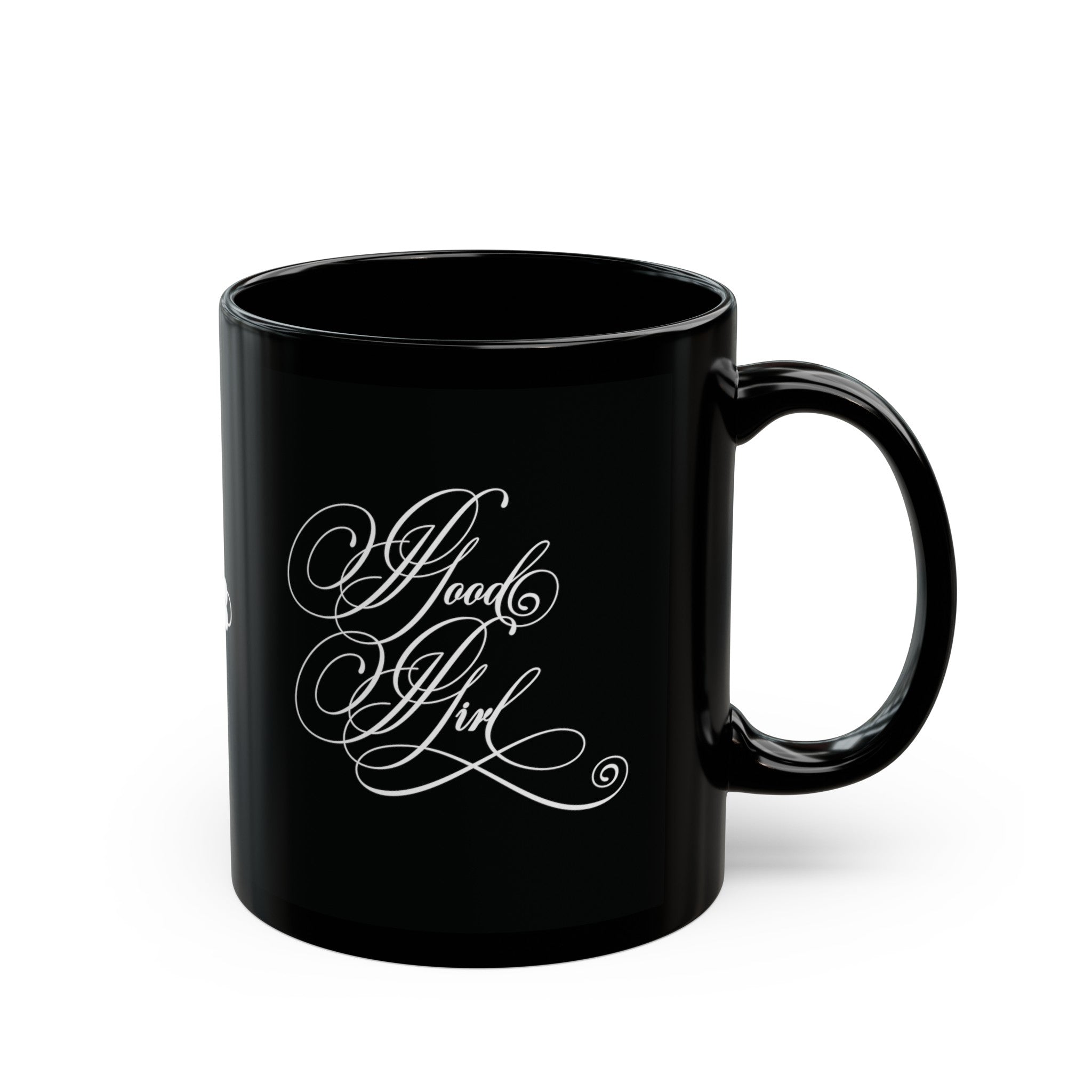 Good Girl Calligraphy Mug Mug Restrained Grace 11oz  