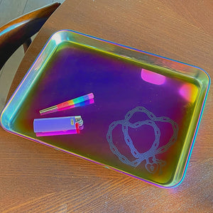 Custom Engraved Steel Serving/Rolling Tray Tray Restrained Grace   