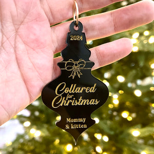 Personalized Collared For Christmas Ornament - Custom BDSM Gift Ornament Restrained Grace