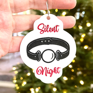 Silent Night BDSM Ball Gag Christmas Ornament Ornament Restrained Grace