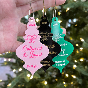 Personalized Kinky Little Christmas Ornament - Custom BDSM Gift Ornament Restrained Grace