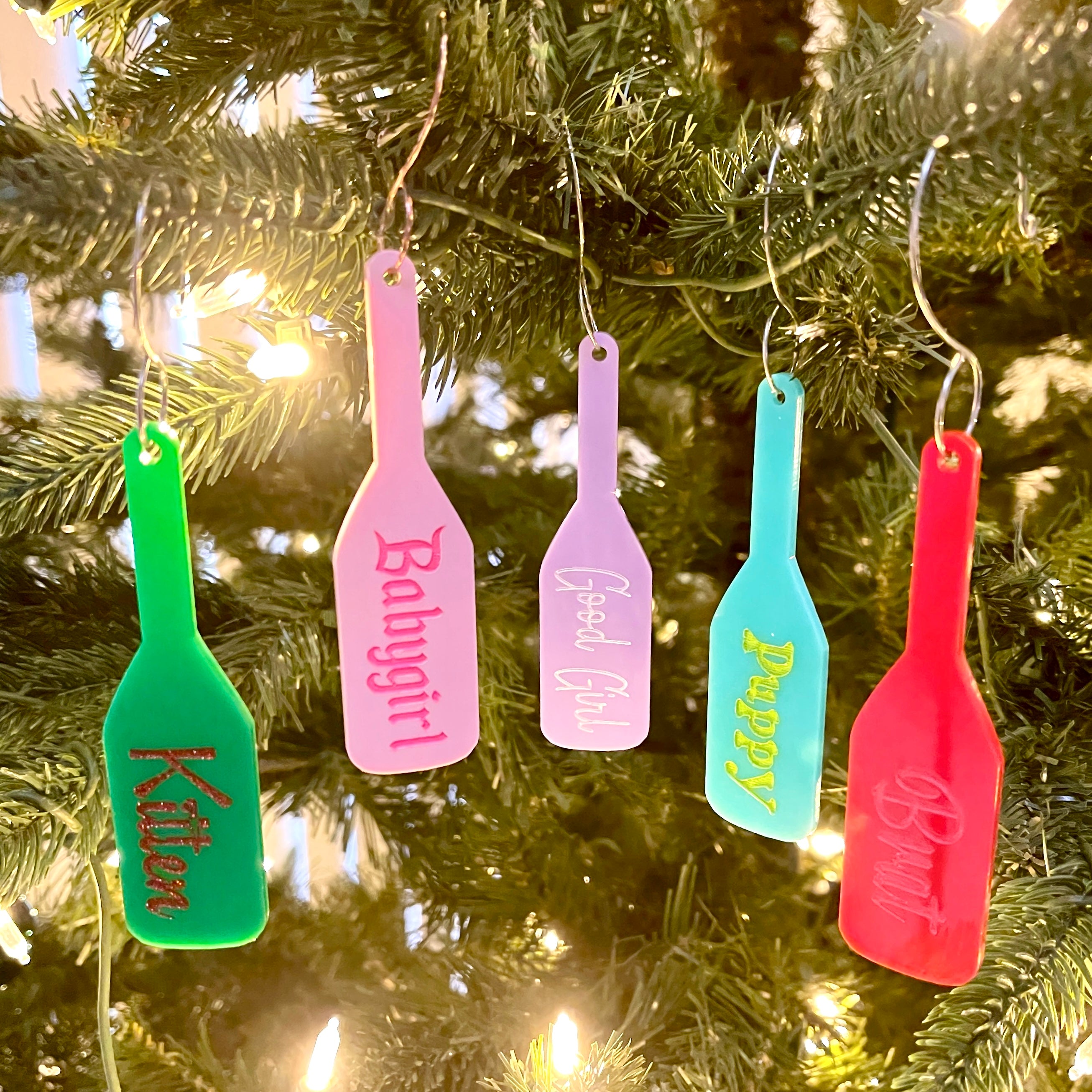 Design Your Own Acrylic Paddle BDSM Christmas Ornament Ornament Restrained Grace