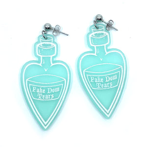 Fake Dom Tears Witchy Bottle Earrings Earrings Restrained Grace   