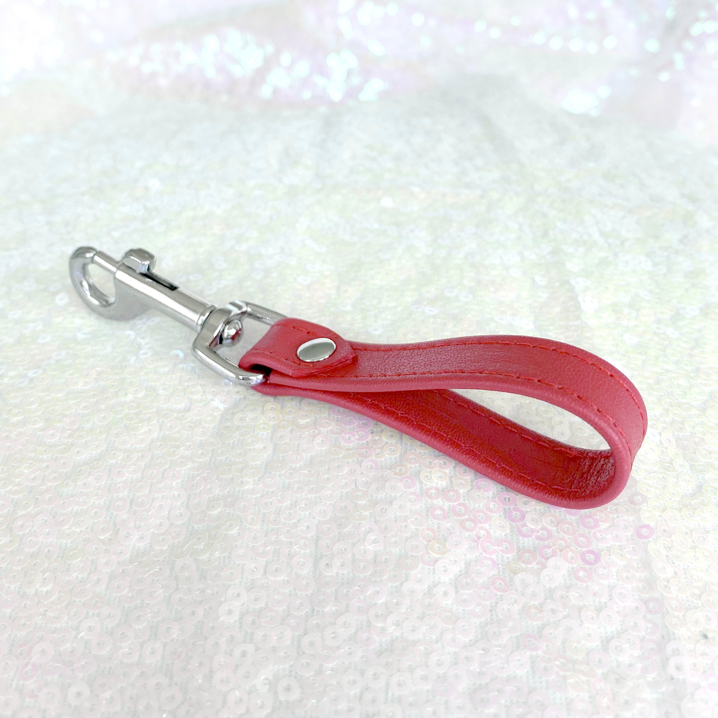 Cherry Red & Silver Finger Leash Leash Restrained Grace   