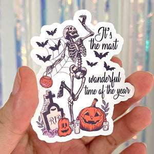 It's the Most Wonderful Time of the Year - Halloween Vinyl Sticker Sticker Restrained Grace   