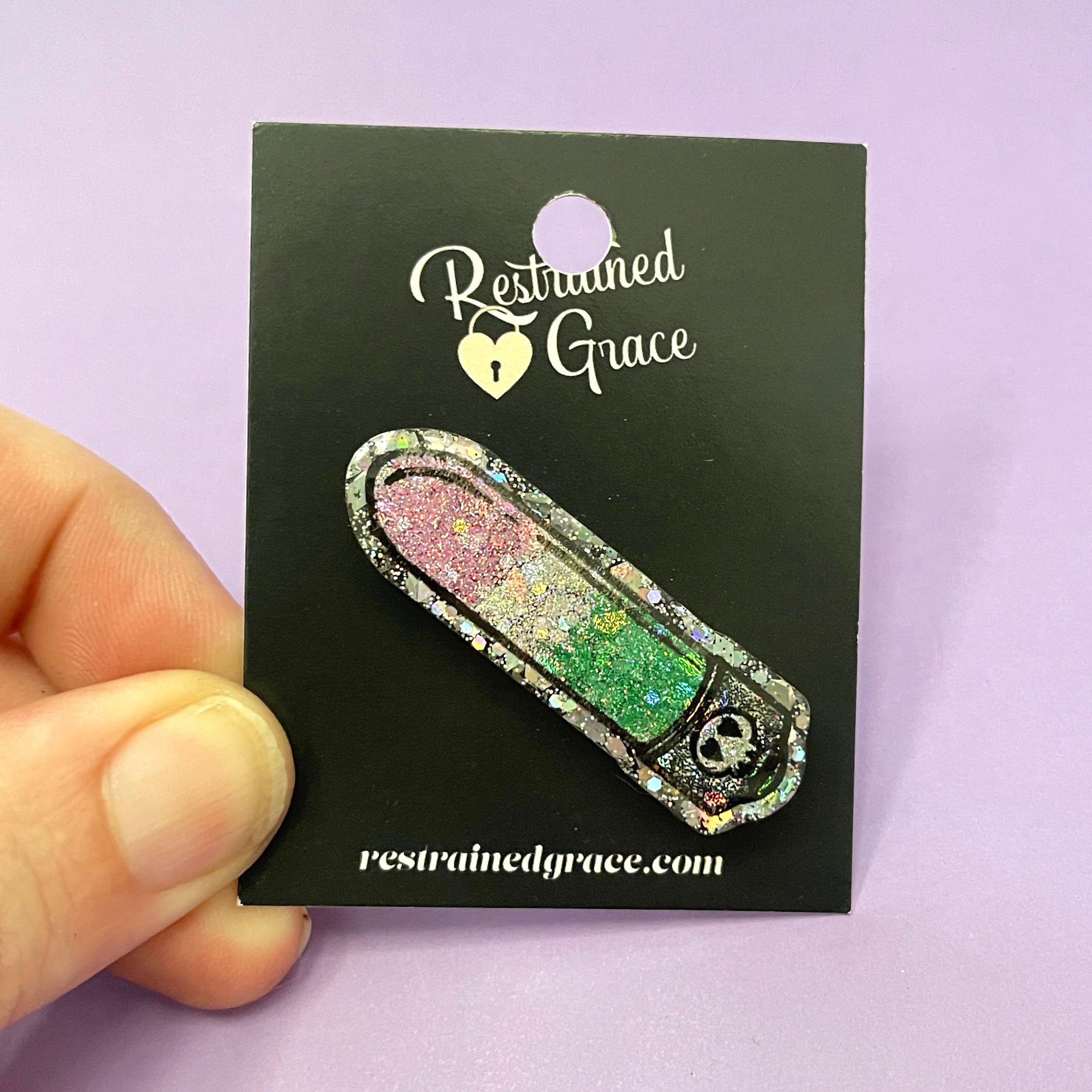 Sample Sale - Genderqueer Vibrator Lapel Pin Pin Restrained Grace   