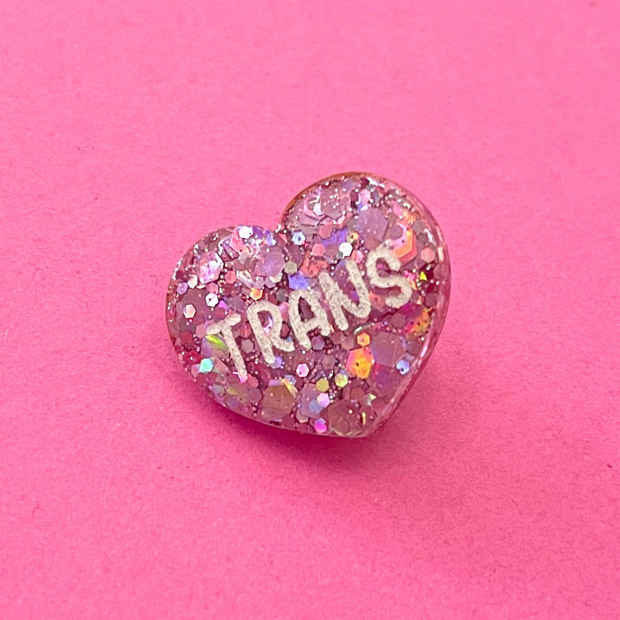 Sample Sale - Trans Glitter Lapel Pin Pin Restrained Grace   