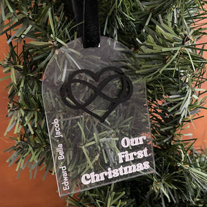 Personalized Our First Christmas Subtle Polyamory Ornament Ornament Restrained Grace   