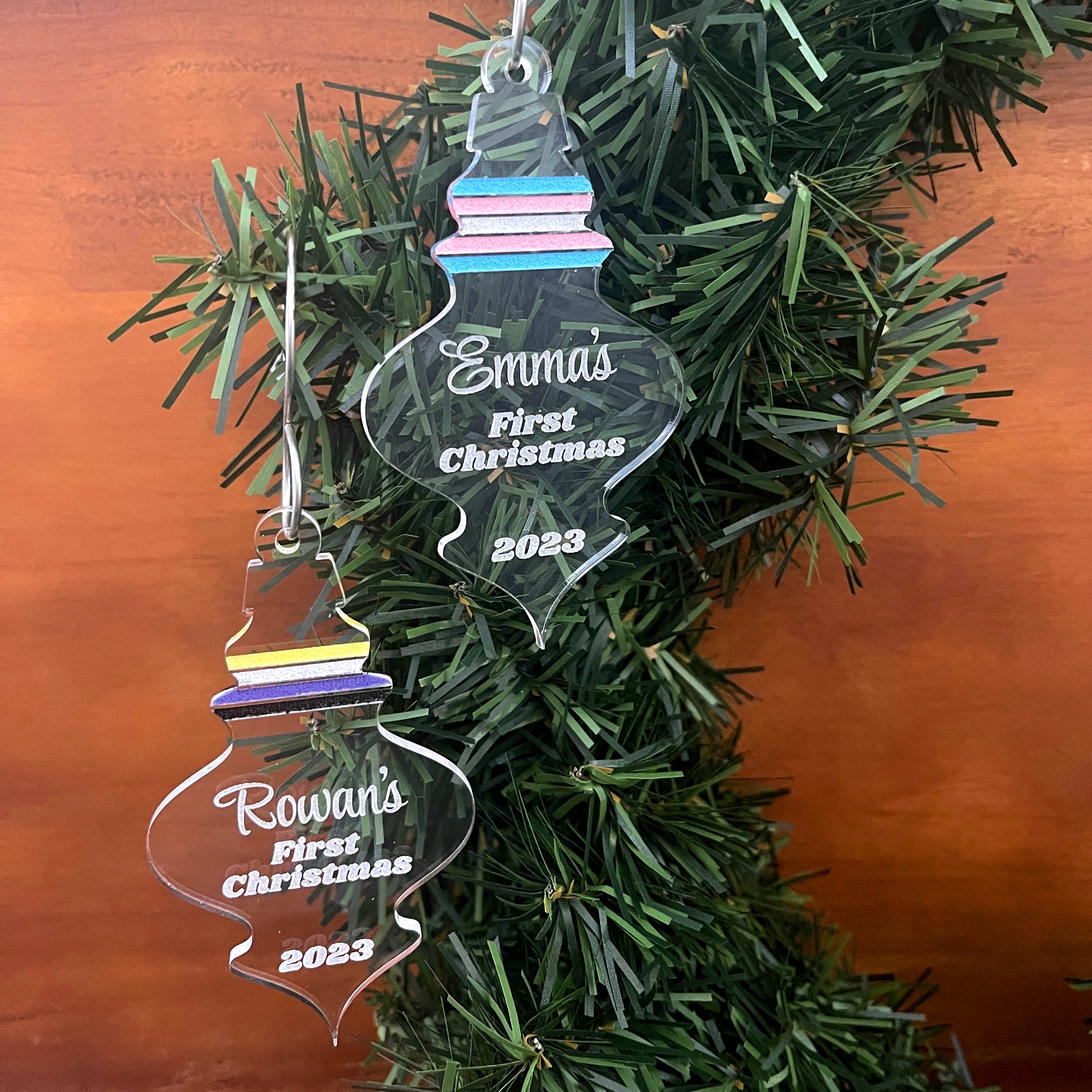 Personalized Transgender/Non-Binary First Christmas Ornament Ornament Restrained Grace   