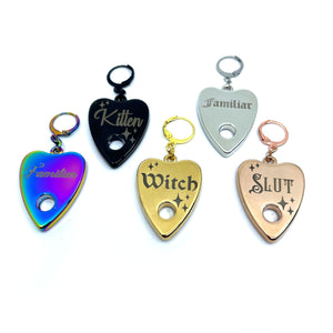 Design Your Own Steel Collar Tag - Ouija Planchette Collar Tag Restrained Grace   