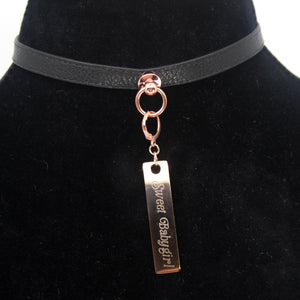 Design Your Own Steel Collar Tag - Bar Collar Tag Restrained Grace   