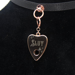 Design Your Own Steel Collar Tag - Ouija Planchette Collar Tag Restrained Grace   