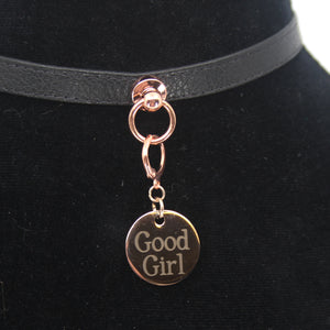 Design Your Own Steel Collar Tag - Small Round Collar Tag Restrained Grace   