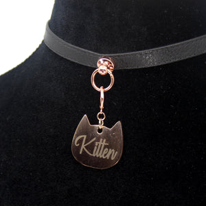 Design Your Own Steel Collar Tag - Cat Head Collar Tag Restrained Grace   