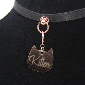 Design Your Own Steel Collar Tag - Cat Head Collar Tag Restrained Grace   