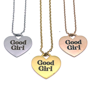 Good Girl Pendant Necklace - Discreet Day Collar Necklace Restrained Grace   