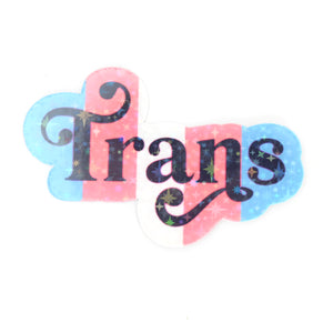 Trans Pride - Sparkle Vinyl Sticker Sticker Restrained Grace   