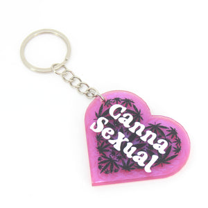 Canna Sexual 420 Heart Keychain Keychain Restrained Grace   