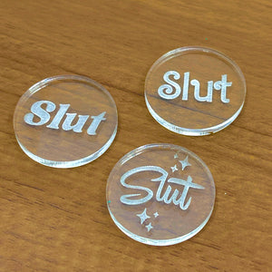 Slut Convertible Collar Tag Insert Set Collar Tag Insert Restrained Grace   