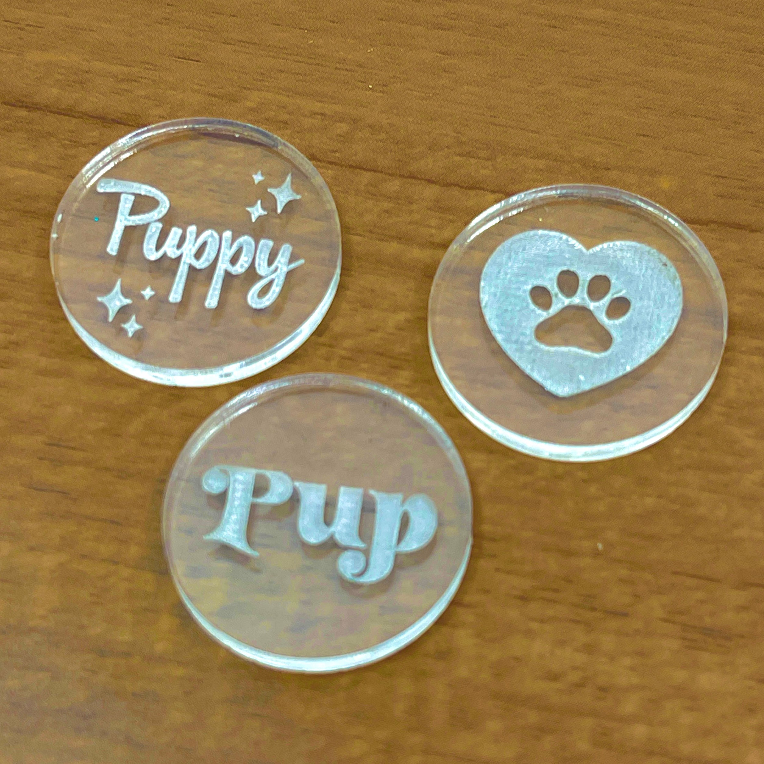 Pup Convertible Collar Tag Insert Set Collar Tag Insert Restrained Grace   