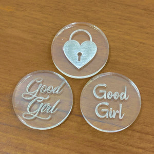 Good Girl Convertible Collar Tag Insert Set Collar Tag Insert Restrained Grace   