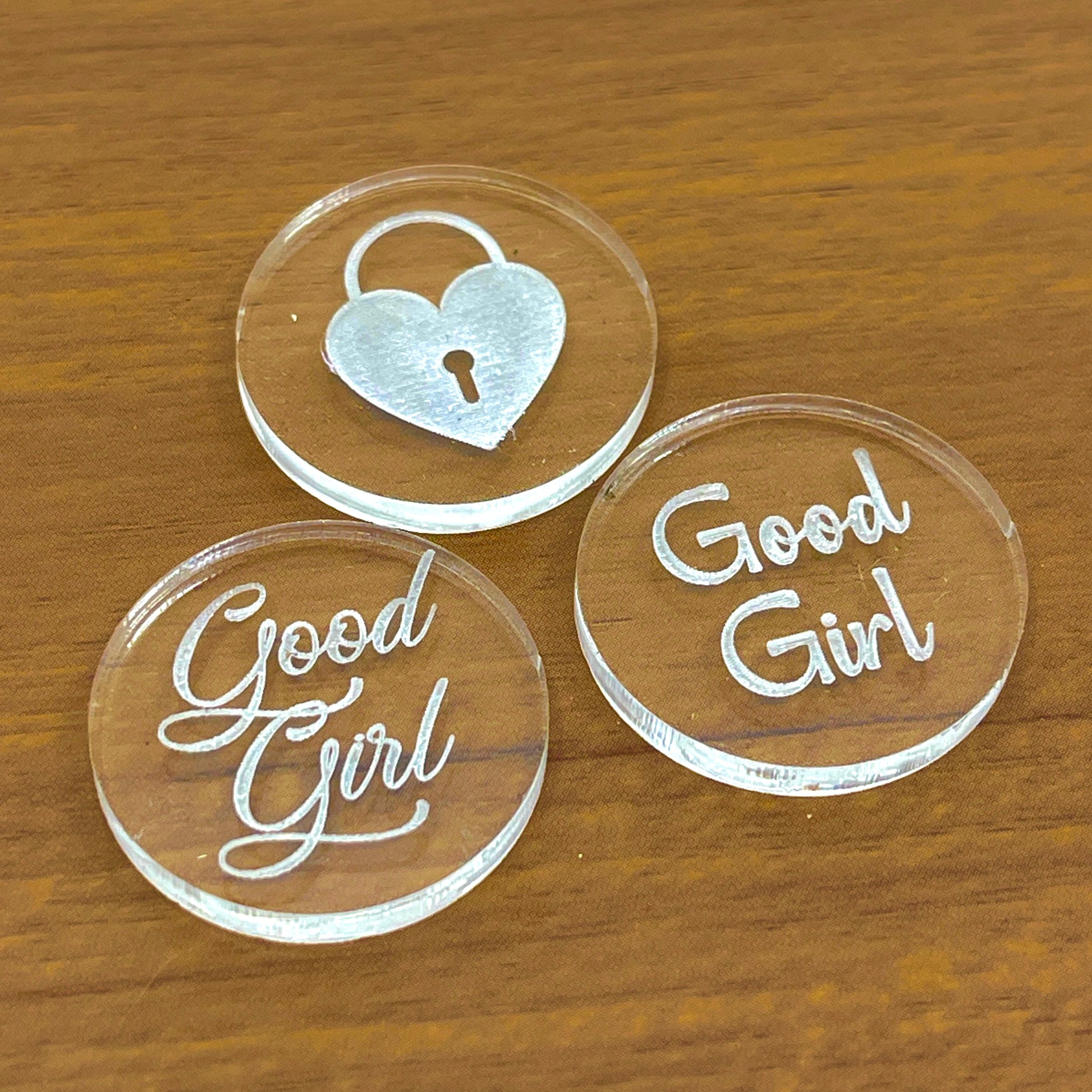 Good Girl Convertible Collar Tag Insert Set Collar Tag Insert Restrained Grace   