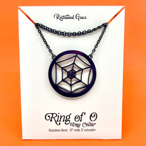 Spiderweb Ring of O Day Collar Necklace Restrained Grace   