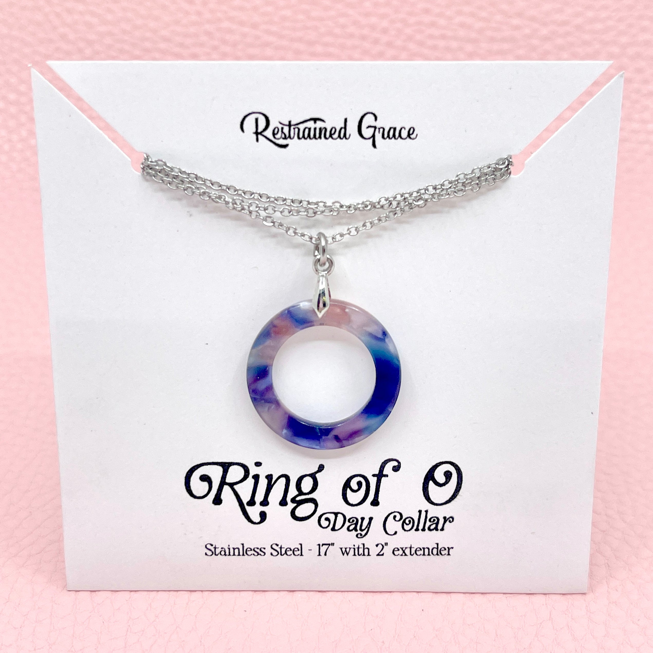 Acetate Ring of O Day Collar - Sapphire Day Collar Restrained Grace   