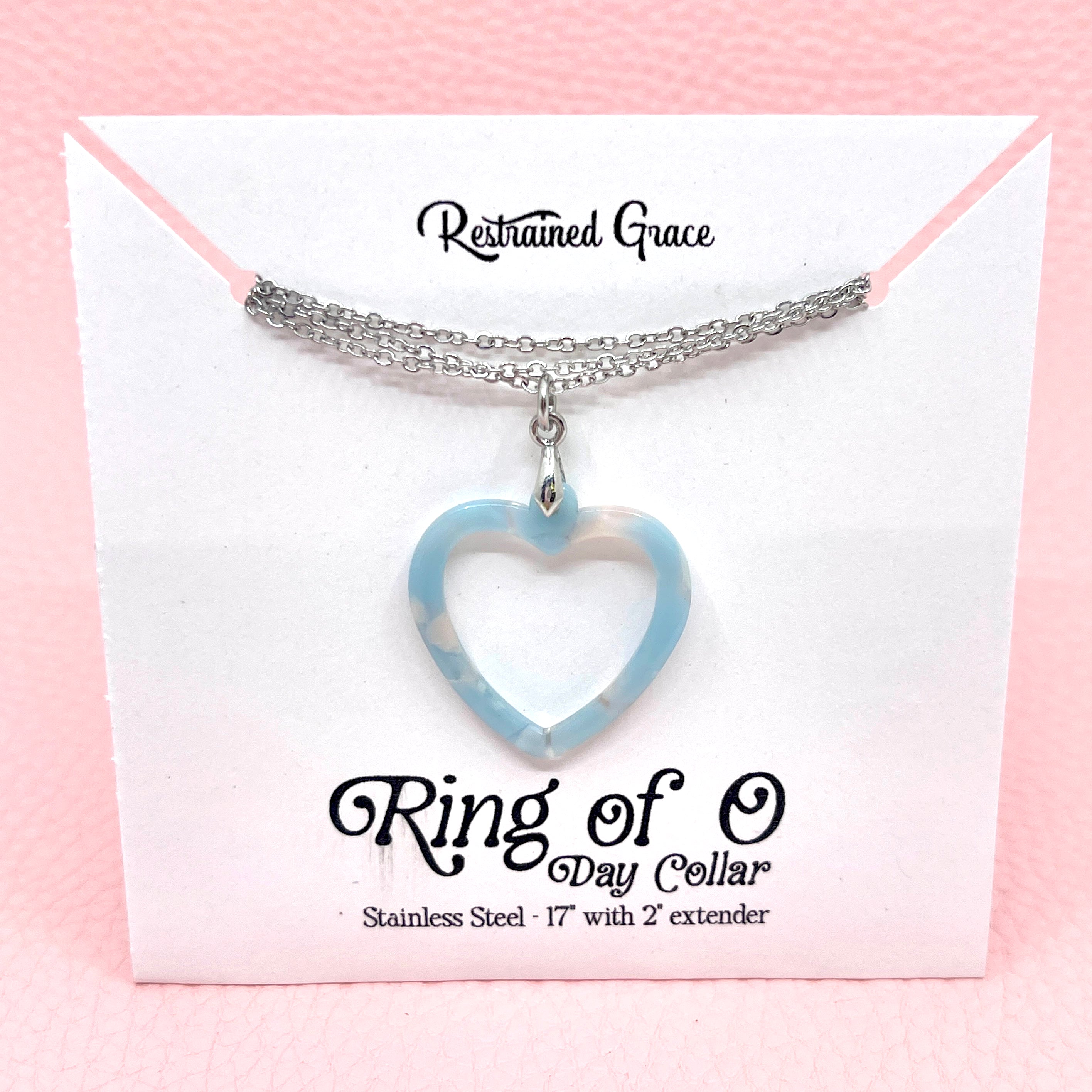 Pastel Acetate Heart Ring of O Day Collar Day Collar Restrained Grace   